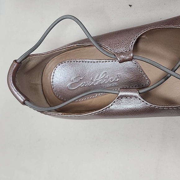 💚 Earthies Women's Essen Silver Elastic Cross Strap - Picture 6 of 9